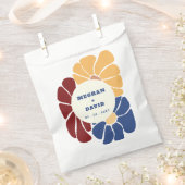 Retro Groovy Boho Chic Floral Wedding Geschenktütchen (Ausgeschnitten)