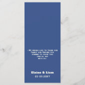 Retro Groovy Boho Chic Floral Wedding Menükarte (Rückseite)