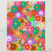 Retro Groovy Boho Hippie Blume (Rückseite)