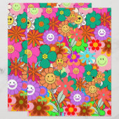 Retro Groovy Boho Hippie Blume (Vorne/Hinten)