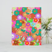 Retro Groovy Boho Hippie Blume (Stehend Vorderseite)