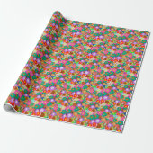 Retro Groovy Boho Hippie Blume Geschenkpapier (Ungerollt)
