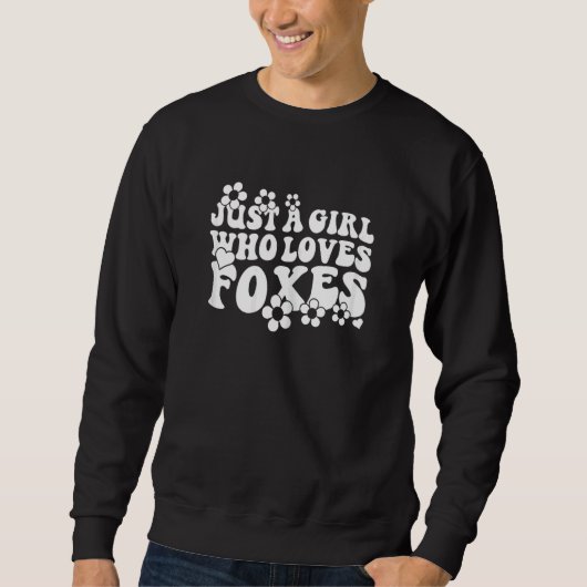 Retro Groovy Boho Hippie Nur Ein Mädchen Das Füchs Sweatshirt (Vorderseite)