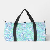 Retro Groovy Boho Hippie Trippy, farbenfroher Marm Duffle Bag (Vorderseite)