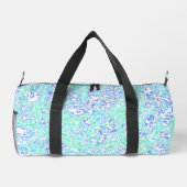 Retro Groovy Boho Hippie Trippy, farbenfroher Marm Duffle Bag (Rückseite)