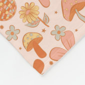 Retro Groovy Boho Pink Orange Diskothek Fleecedecke (Ecke)
