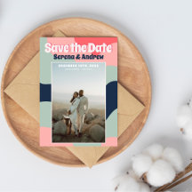 Retro Groovy Bold Abstrakt Typografy Foto