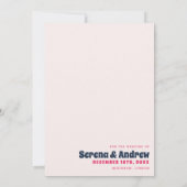 Retro Groovy Bold Waves Typografy Foto Save The Date (Rückseite)