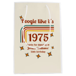 Retro Groovy Boogie Simple Dance 50. Geburtstag Mittlere Geschenktüte