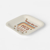 Retro Groovy Boogie Simple Dance 50. Geburtstag Pappteller (Gewinkelt)