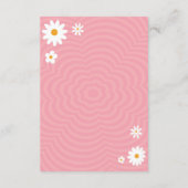 Retro Groovy Brautparty, 70er Hippie Vibes Daisy Begleitkarte (Rückseite)