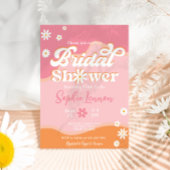 Retro Groovy Brautparty, 70er Hippie Vibes Daisy Einladung