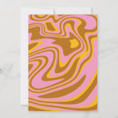 Retro Groovy Bridal Dusche Einladung (Rückseite)