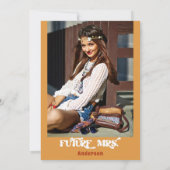 Retro Groovy Bridal Dusche Einladung (Rückseite)