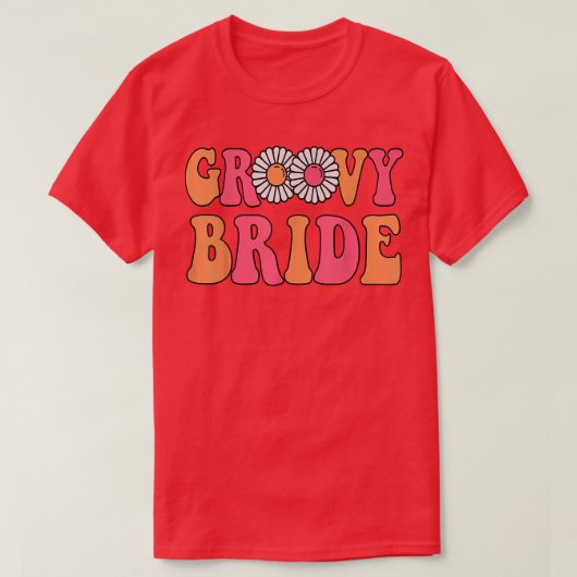 Retro Groovy Bride Bachelorette Party Boho Shower T-Shirt (Design vorne)