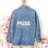 Retro Groovy Bride I Diamond Ring I Trendy Wedding Jeansjacke