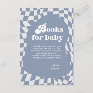 Retro Groovy Bücher für Baby Shower Beilagekarte Begleitkarte