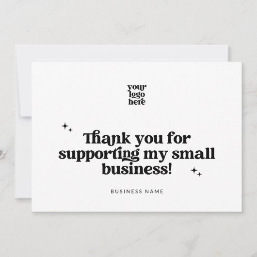 Retro Groovy Business Vielen Dank QR Code Dankeskarte (Vorderseite)