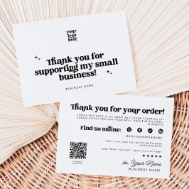 Retro Groovy Business Vielen Dank QR Code Dankeskarte