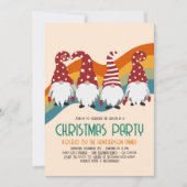 Retro Groovy Christmas Gnomes Holiday Party Einladung (Vorderseite)