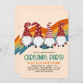 Retro Groovy Christmas Gnomes Holiday Party Einladung (Vorne/Hinten)