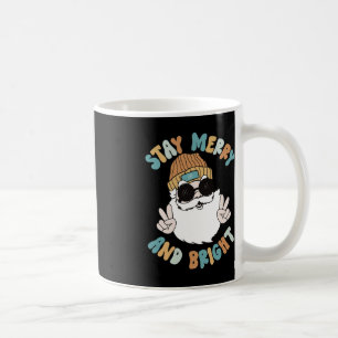 Retro Groovy Christmas Merry Bleibe Bright Santa C Kaffeetasse