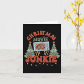 Retro Groovy Christmas Movie Junkie Merry Xmas Tre Karte (Gelbe Blume)