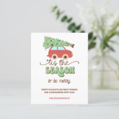 Retro Groovy Christmas Tree Car Das ist die Jahres (Stehend Vorderseite)