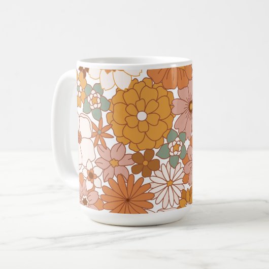 Retro Groovy Coffee Tasse (Vorderseite Links)