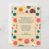 Retro Groovy Colorful 4 Foto Beige Weihnachten (Rückseite)