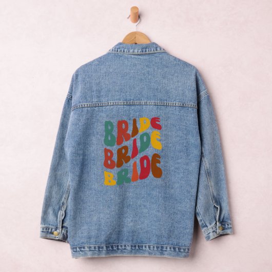 Retro Groovy Colorful Bride Jeansjacke (Hangar)