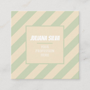 Retro Groovy Colorful Wavy Boho mit QR Quadratische Visitenkarte