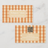 Retro Groovy Colorful Wavy Boho mit QR Visitenkarte (Vorne/Hinten)