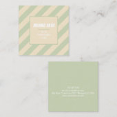 Retro Groovy Colorful Wavy Boho Quadratische Visitenkarte (Vorne/Hinten)