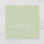 Retro Groovy Colorful Wavy Boho Quadratische Visitenkarte (Rückseite)