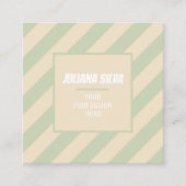 Retro Groovy Colorful Wavy Boho Quadratische Visitenkarte (Vorderseite)