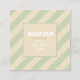 Retro Groovy Colorful Wavy Boho Quadratische Visitenkarte