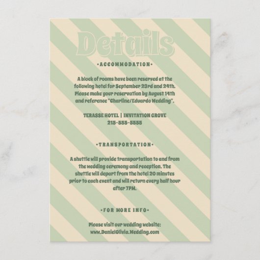 Retro Groovy Colorful Wavy Boho Wedding Begleitkarte (Vorderseite)