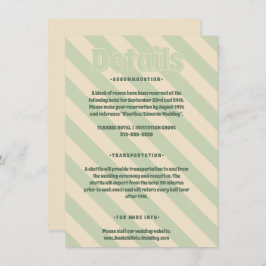 Retro Groovy Colorful Wavy Boho Wedding Begleitkarte