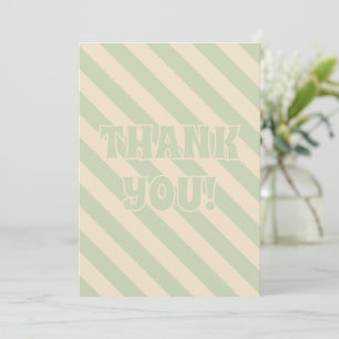 Retro Groovy Colorful Wavy Boho Wedding Dankeskarte