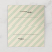 Retro Groovy Colorful Wavy Boho Wedding Platzkarte (Außenseite Aufgefaltet)