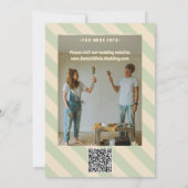 Retro Groovy Colorful Wavy Boho Wedding Save The Date (Rückseite)