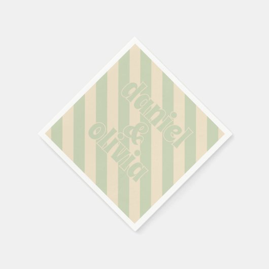 Retro Groovy Colorful Wavy Boho Wedding Serviette (Ecke)