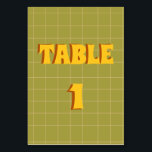 Retro Groovy Colorful Wavy Boho Wedding Tischnummer<br><div class="desc">Retro Groovy Colorful Wavy Boho Wedding</div>