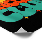 Retro Groovy Cool Uncles Club Funny New Uncle  Poster (Ecke)