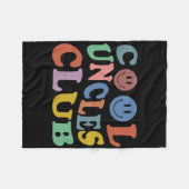 Retro Groovy Cool Uncles Club Smile Face Funny New Fleecedecke (Vorderseite (Horizontal))