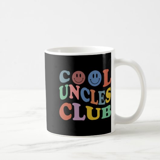 Retro Groovy Cool Uncles Club Smile Face Funny New Kaffeetasse (Rechts)