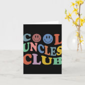 Retro Groovy Cool Uncles Club Smile Face Funny New Karte (Gelbe Blume)