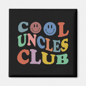 Retro Groovy Cool Uncles Club Smile Face Funny New Magnet (Vorne)