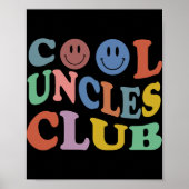 Retro Groovy Cool Uncles Club Smile Face Funny New Poster (Vorne)